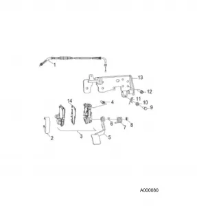 STEERING, CONTROLS and THROTTLE - Z18YAV17B2/B8/N2/N8 (A00080)