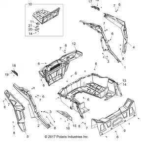 BODY, REAR RACK AND FENDERS - Z18VCE87BK/BU/BR/LU (702073)