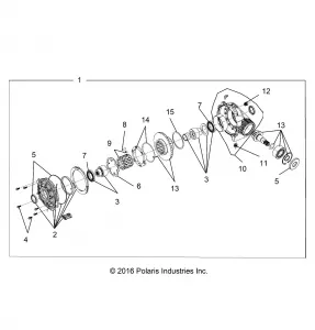 DRIVE TRAIN, FRONT GEARCASE - Z18VCE87BK/BU/BR/LU (701246)