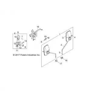 BODY, MIRROR, HITCH, LICENSE PLATE - Z18VAS87CM (702160)