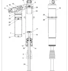 SUSPENSION, FRONT SHOCK INTERNALS - Z18VFL92BK (702246)