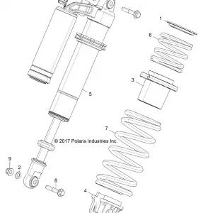 SUSPENSION, FRONT SHOCK MOUNTING - Z18VFE92BS/LBK (701960)