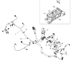 ELECTRICAL, WIRE HARNESS - Z18VDK99AK/BK (702027)