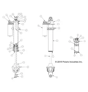 SUSPENSION, FRONT SHOCK INTERNALS - Z18VDR99AL/BL (702418)