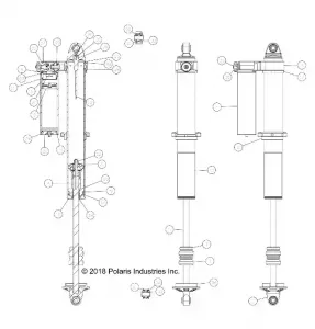 SUSPENSION, REAR SHOCK INTERNALS - Z18VDE99AK/AW/AJ/BJ/BK/BW/LW/K99AK/BK (702423)