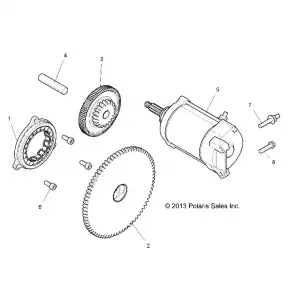 ENGINE, STARTER - Z18VDE99NK (49RGRSTARTER14RZR1000)