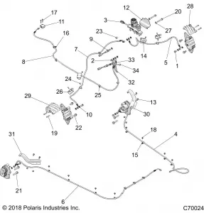 BRAKES, BRAKE LINES AND MASTER CYLINDER - Z18VDE99FK/S99CK/FK (C700240)