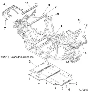 CHASSIS, MAIN Рама and SKID PLATE - Z19VHA57F2 (C700181)