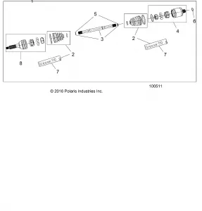 DRIVE TRAIN, HALF SHAFT, REAR - Z19VHA57F2 (100511)