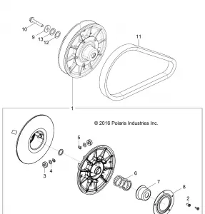 DRIVE TRAIN, SECONDARY CLUTCH - Z19VHA57F2 (701258)