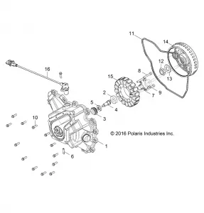 ENGINE, STATOR COVER AND FLYWHEEL - Z19VHA57F2 (701267)