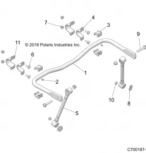 SUSPENSION, REAR, STABILIZER BAR - Z19VHA57F2 (C700187-4)