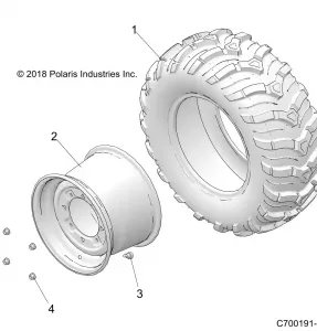 WHEELS, REAR - Z19VHA57F2 (C700191-4)