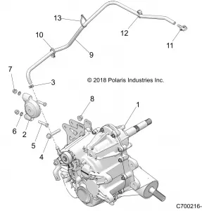 DRIVE TRAIN, MAIN GEARCASE MOUNTING - Z19VBA87A2/E87AG/AK/LG (C700216-2)