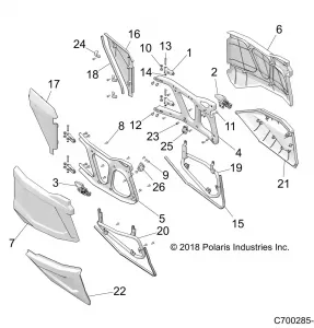 BODY, DOORS, REAR - Z19VFM99AL (C700285-2)