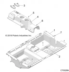 BODY, FLOOR, REAR - Z19VFE99AD/BD/AK/BK/AN/BN/LD/K99AD/BD/AK/BK/AN/BN/LK/LE/L99AC/BC/M99AL (C700286-1)