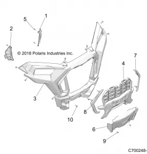 BODY, FRONT BUMPER - Z19VFE99AD/BD/AK/BK/AN/BN/LD/K99AD/BD/AK/BK/AN/BN/LK/LE/L99AC/BC/M99AL (C700248-4)