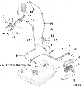 BODY, Топливная система LINES, EVAP - Z19VFE99BD/BK/BN/K99BD/BK/BN/L99BC (C700269-2701177)