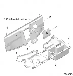 BODY, REAR CLOSEOFF -  Z19VFE99AD/BD/AK/BK/AN/BN/LD/K99AD/BD/AK/BK/AN/BN/LK/LE/L99AC/BC/M99AL (C700248-7)