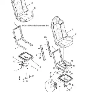 BODY, Сидение ASM. AND SLIDER - Z19VFE99AD/BD/AK/BK/AN/BN/LD/K99AD/BD/AK/BK/AN/BN/LK/LE/L99AC/BC/M99AL (701020)