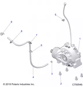 DRIVE TRAIN, FRONT GEARCASE MOUNTING - Z19VFE99AD/BD/AK/BK/AN/BN/LD/K99AD/BD/AK/BK/AN/BN/LK/LE/L99AC/BC/M99AL (C700546-1)