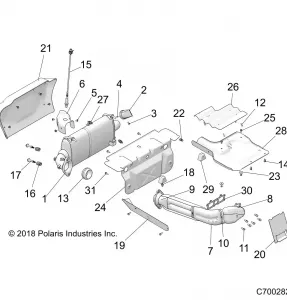 ENGINE, Выхлопная система SYSTEM - Z19VFE99AD/BD/AK/BK/AN/BN/LD/K99AD/BD/AK/BK/AN/BN/LK/LE/L99AC/BC/M99AL (C700282)