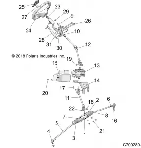 STEERING, POWER STEERING ASM. - Z19VFM99AL/K99LK (C700280-2)