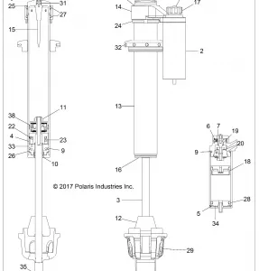 SUSPENSION, FRONT SHOCK INTERNALS - Z19VFE99LD/KLE/LK (701949)