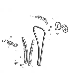 ENGINE, CAM CHAIN AND TENSIONER - Z19VPL92AK/BK/AR/BR/AM/BM (702565)