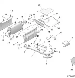 ENGINE, Выхлопная система SYSTEM (TO 10/1/2018) - Z19VPL92AK/AR/AM (C700325)