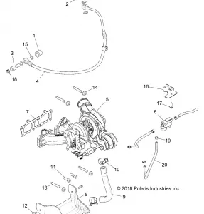 ENGINE, TURBO CHARGER MOUNTING - Z19VPL92AK/BK/AR/BR/AM/BM (702567)