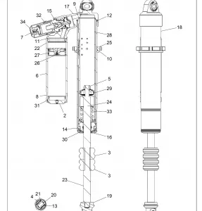 SUSPENSION, FRONT SHOCK INTERNALS - Z19VPL92AK/BK/AR/BR/AM/BM (702654)