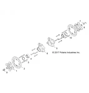 SUSPENSION, REAR CARRIER AND HUB - Z19VPL92AK/BK/AR/BR/AM/BM (702194)