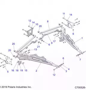 SUSPENSION, REAR CONTROL ARMS - Z19VPL92AK/BK/AR/BR/AM/BM (C700526-1)