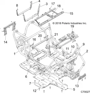 CHASSIS, MAIN Рама AND SKID PLATES - Z19VDE99FK/S99CK/FK (C700272)