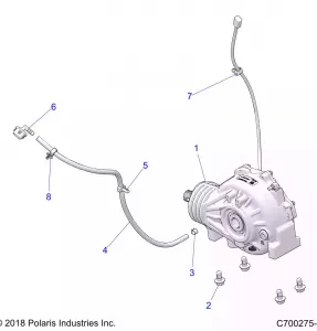 DRIVE TRAIN, FRONT GEARCASE MOUNTING - Z19VDE99FK/S99CK/FK (C700275-3)