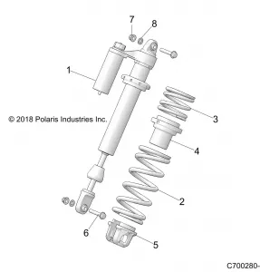 SUSPENSION, FRONT SHOCK MOUNTING - Z19VDE99FK/S99CK/FK (C700280-3)