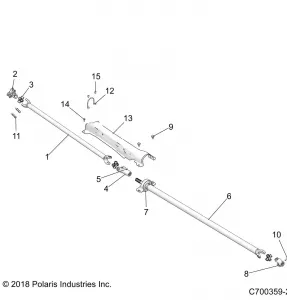 DRIVE TRAIN, FRONT PROP SHAFT - Z19VPE92AM/BM (C700359-2)