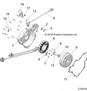 ENGINE, STATOR AND FLYWHEEL - Z19VPE92AM/BM (C700199)