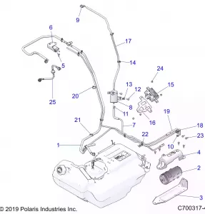 BODY, Топливная система LINES, EVAP - Z19VDE92BC/BD/BM/LBG (C700317-4)