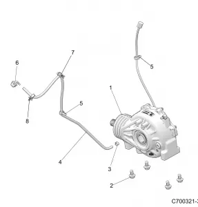 DRIVE TRAIN, FRONT GEARCASE MOUNTING - Z19VDE92AC/BC/AD/BD/AM/BM/LM/LAG/BG (C700321-3)