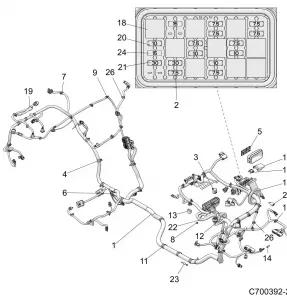 ELECTRICAL, WIRE HARNESS - Z19VDL92AG (C700392-2)