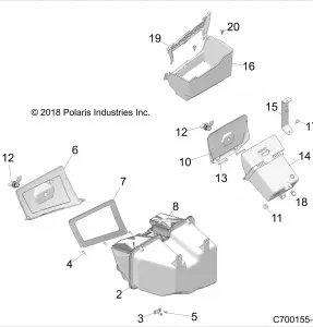 BODY, FRONT STORAGE - Z19VEE92AM/BM (C700155-3)