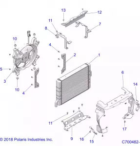 ENGINE, Охлаждение RAD. MOUNTING - Z19VEE92AM/BM (C700482-1)