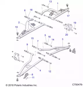 SUSPENSION, FRONT CONTROL ARMS - Z19VEE92AM/BM (C700476-1)