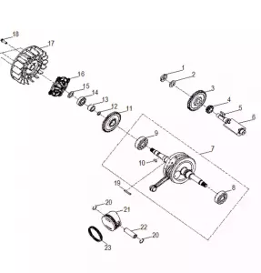 ENGINE, CRANKSHAFT and PISTON - Z20YAV17B2/B4/N2/N4/A2/A4 (A00036)