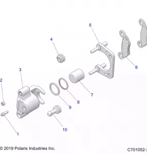 BRAKES, REAR CALIPER - Z20CHA57A2/E57AM (C701052-3)