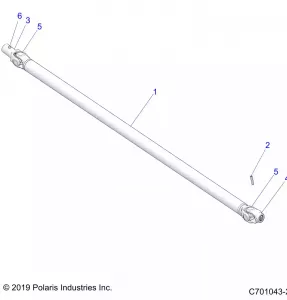 DRIVE TRAIN, FRONT PROP SHAFT - Z20CHA57A2/E57AM (C701043-2)