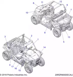 BODY, Наклейки - Z20A5A87B2/E87BP/BK/BX (20RZR900Наклейки)