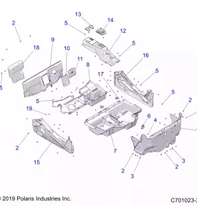 BODY, FLOOR and ROCKER PANELS - Z20A5A87B2/E87BP/BK/BX (C701023-2)